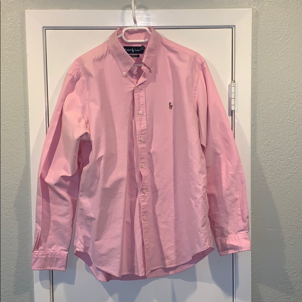 Men’s Pink Ralph Lauren Button-down